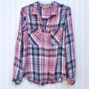 NWOT Cloth & Stone Button Shirt Plaid